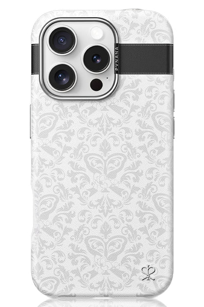 Pynana Print Serisi iPhone 15 Pro Max Magsafe Uyumlu Kılıf Beyaz Pynana