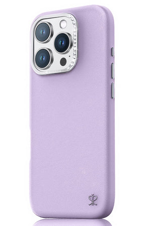 Pynana Starry iPhone 14 Pro Deri Kılıf Lila Pynana