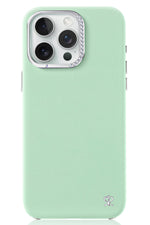 Pynana Starry iPhone 14 Pro Deri Kılıf Yeşil Pynana