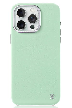 Pynana Starry iPhone 14 Pro Deri Kılıf Yeşil Pynana