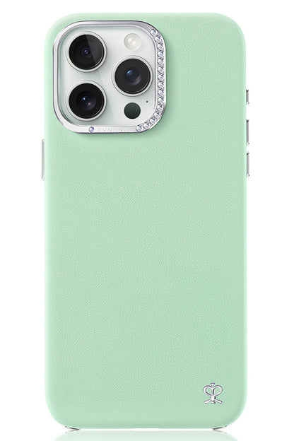 Pynana Starry iPhone 14 Pro Deri Kılıf Yeşil Pynana