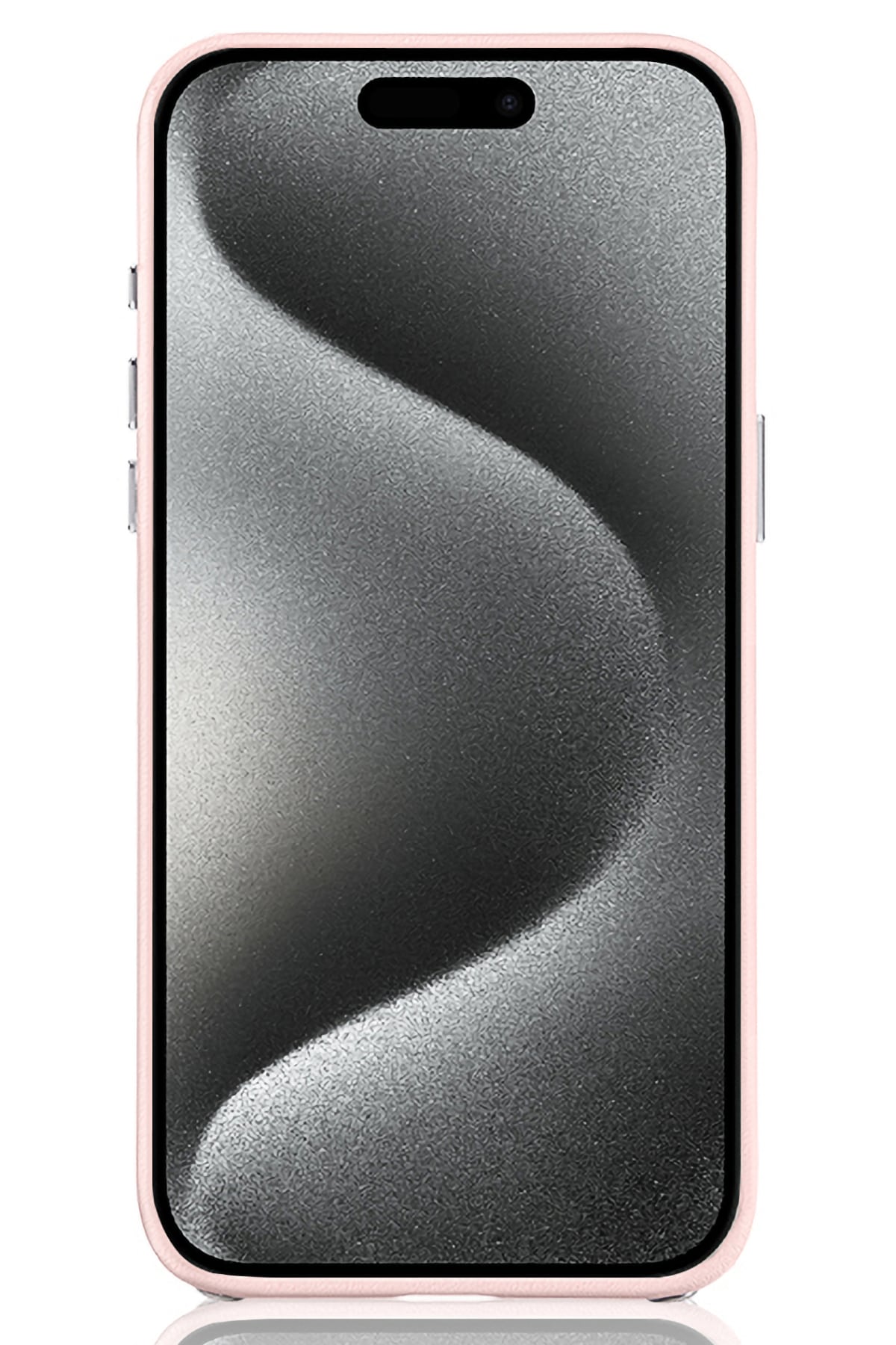 Swarovski Kristalli Kuzu Derisi iPhone 16 Pro Pembe Kılıf – Göz