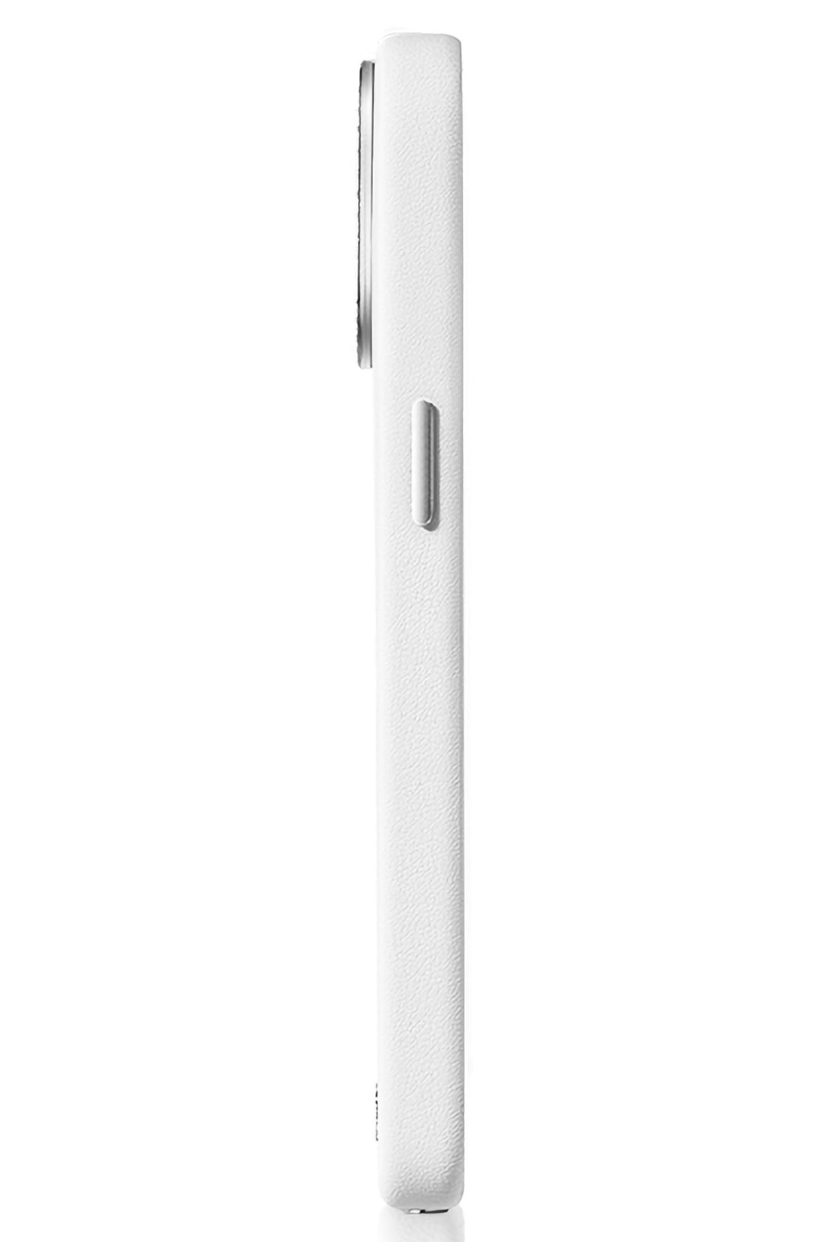 Pynana Starry iPhone 16 Pro Max Deri Kılıf Magsafe Uyumlu Beyaz Pynana