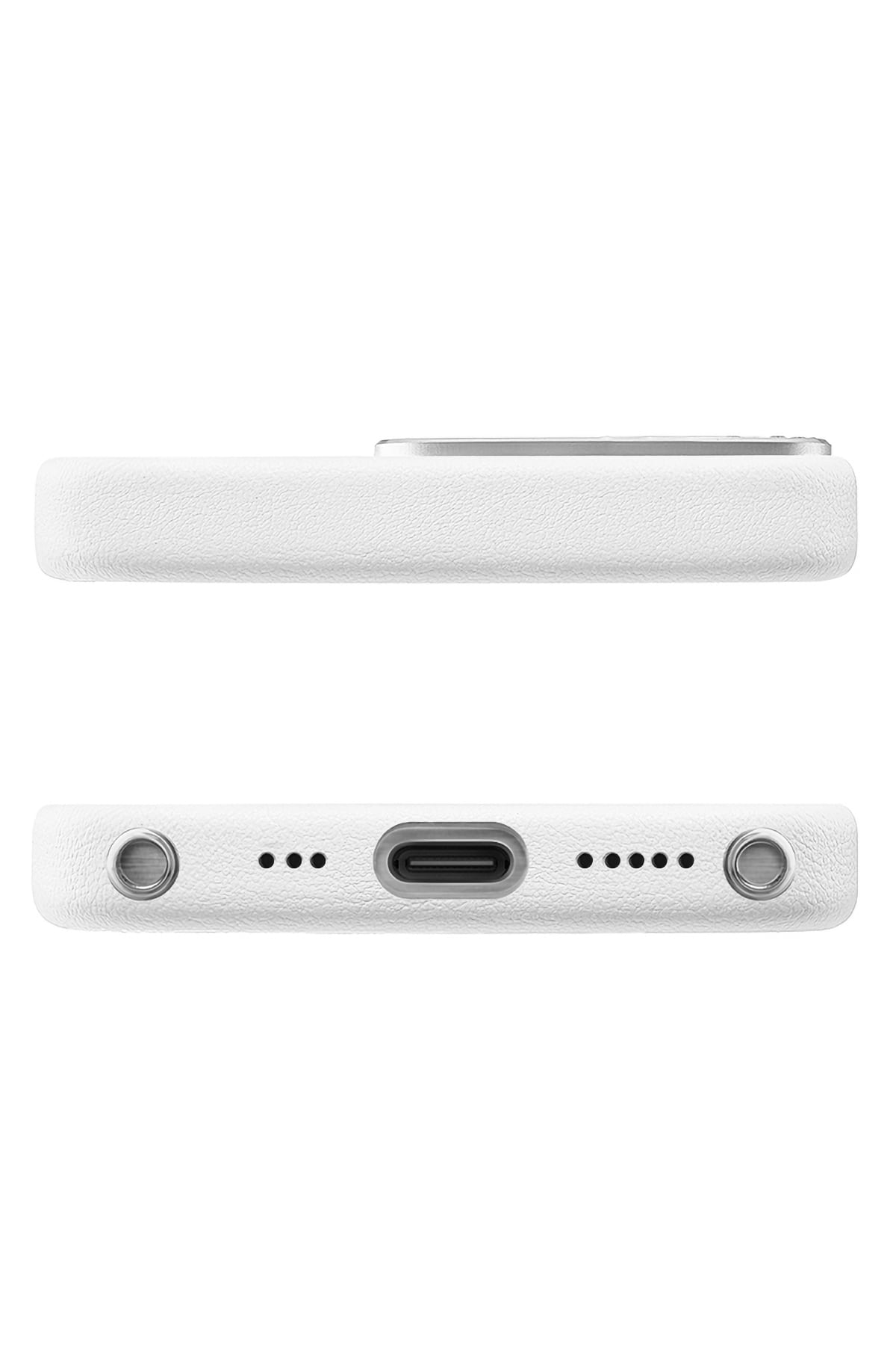 Pynana Starry iPhone 16 Pro Max Deri Kılıf Magsafe Uyumlu Beyaz Pynana