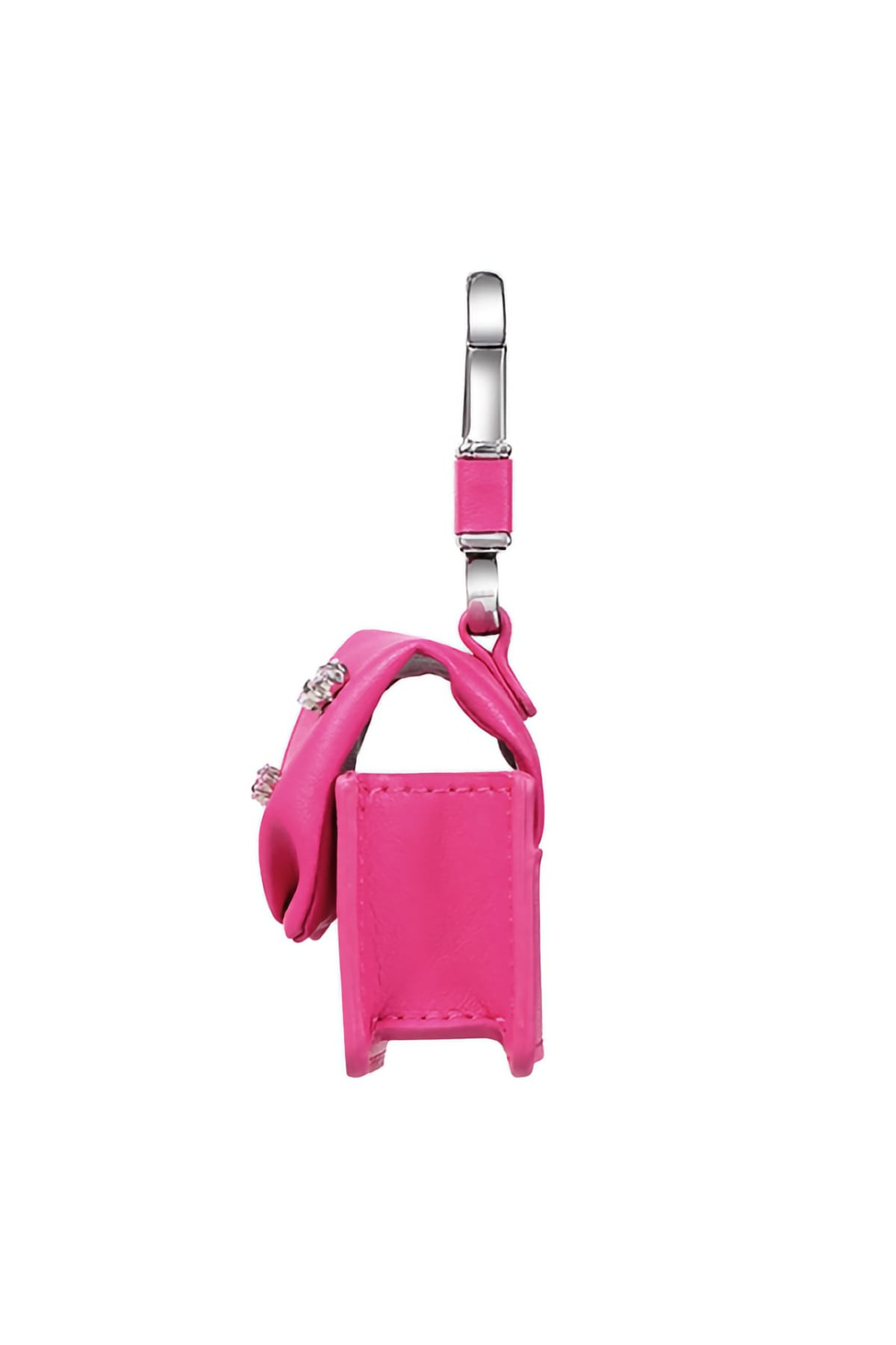 Pynana Sugar Cube Airpods 4 Kılıf PU Deri Taşlı Çanta Pembe Pynana