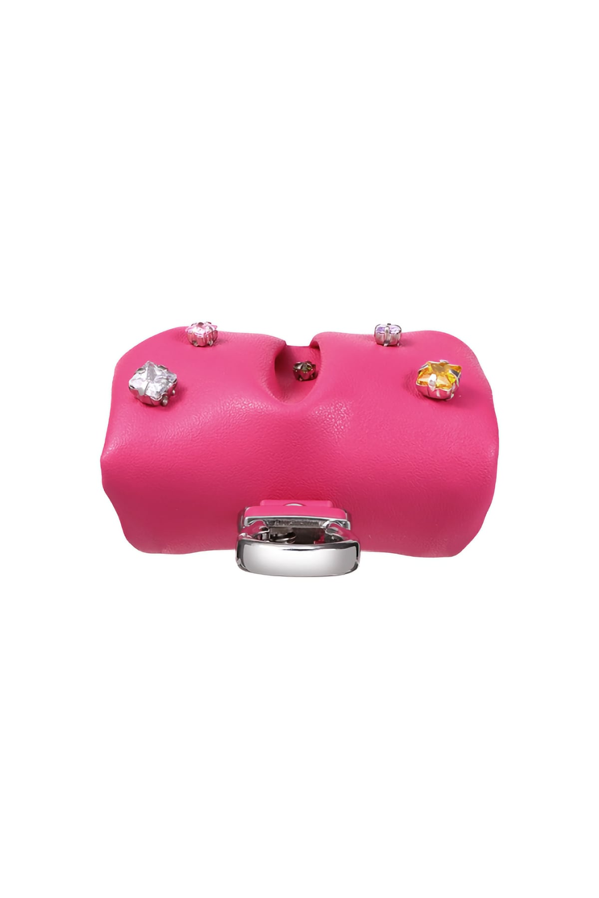Pynana Sugar Cube Airpods Pro 2 Kılıf PU Deri Taşlı Çanta Pembe Pynana