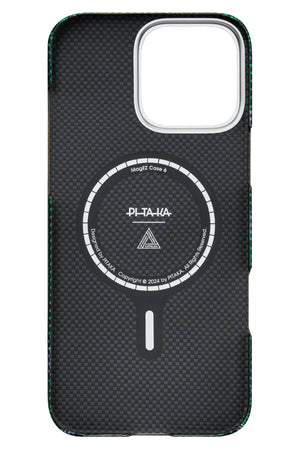 Pitaka Rebuilding iPhone 16 Pro Max MagSafe Uyumlu Aramid Fiber Kılıf Yeşil Pitaka