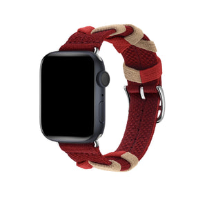 Apple Watch Uyumlu Basic Loop Örme Kordon Reddish  bikordon