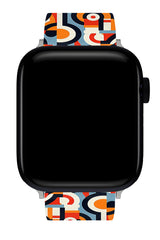 Apple Watch Uyumlu UV Baskılı Silikon Kordon Retro