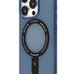 Youngkit Rock iPhone 15 Pro Uyumlu Magsafe Buzlu Mavi Stand Kılıf
