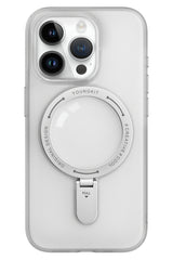 Youngkit Rock iPhone 15 Pro Uyumlu Magsafe Buzlu Şeffaf Stand Kılıf