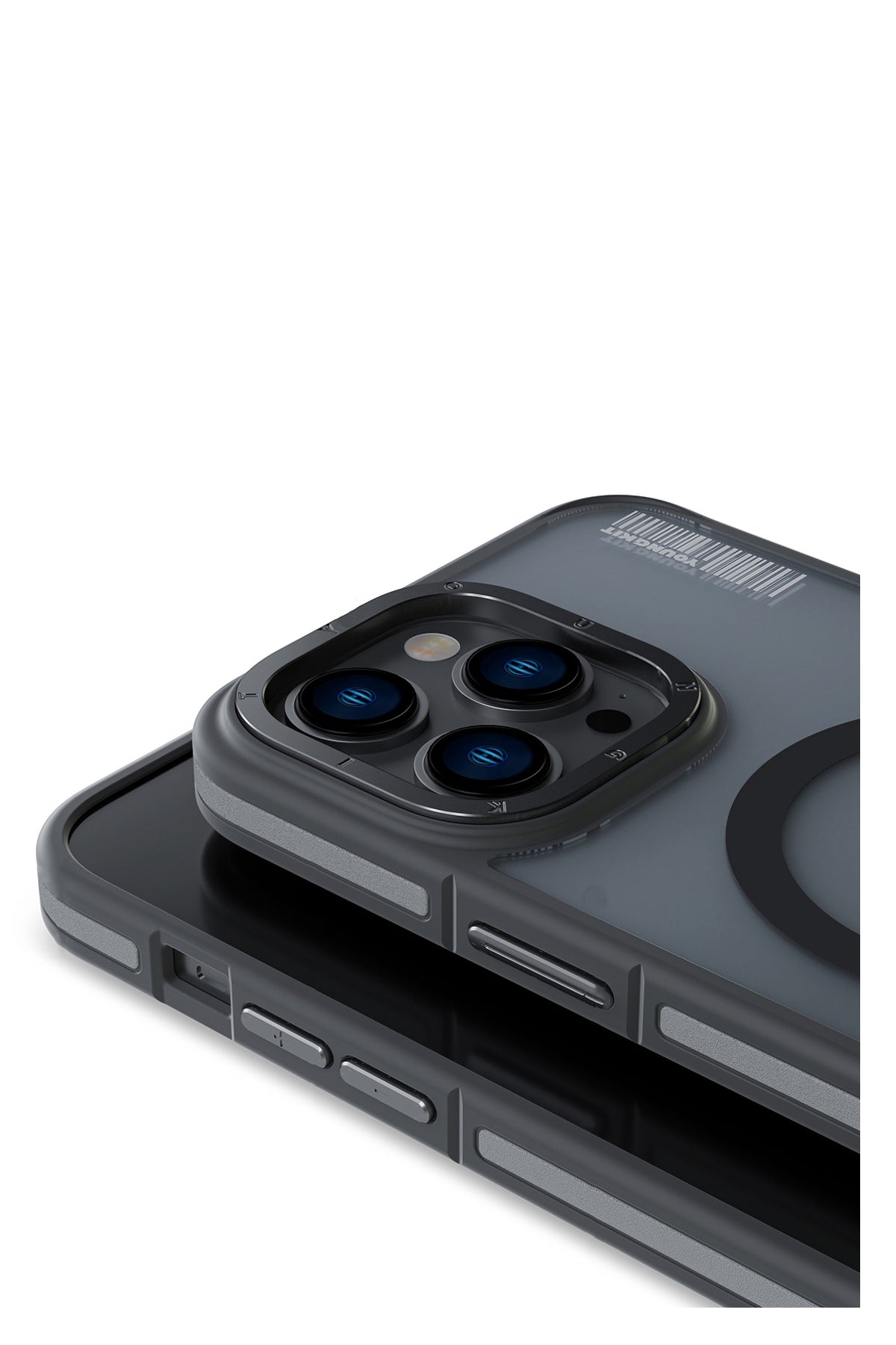Youngkit Rock Sand Skin iPhone 14 Pro Magsafe Siyah Kılıf  Youngkit