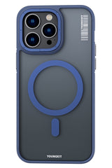 Youngkit Rock Sand Skin iPhone 14 Pro Magsafe Mavi Kılıf