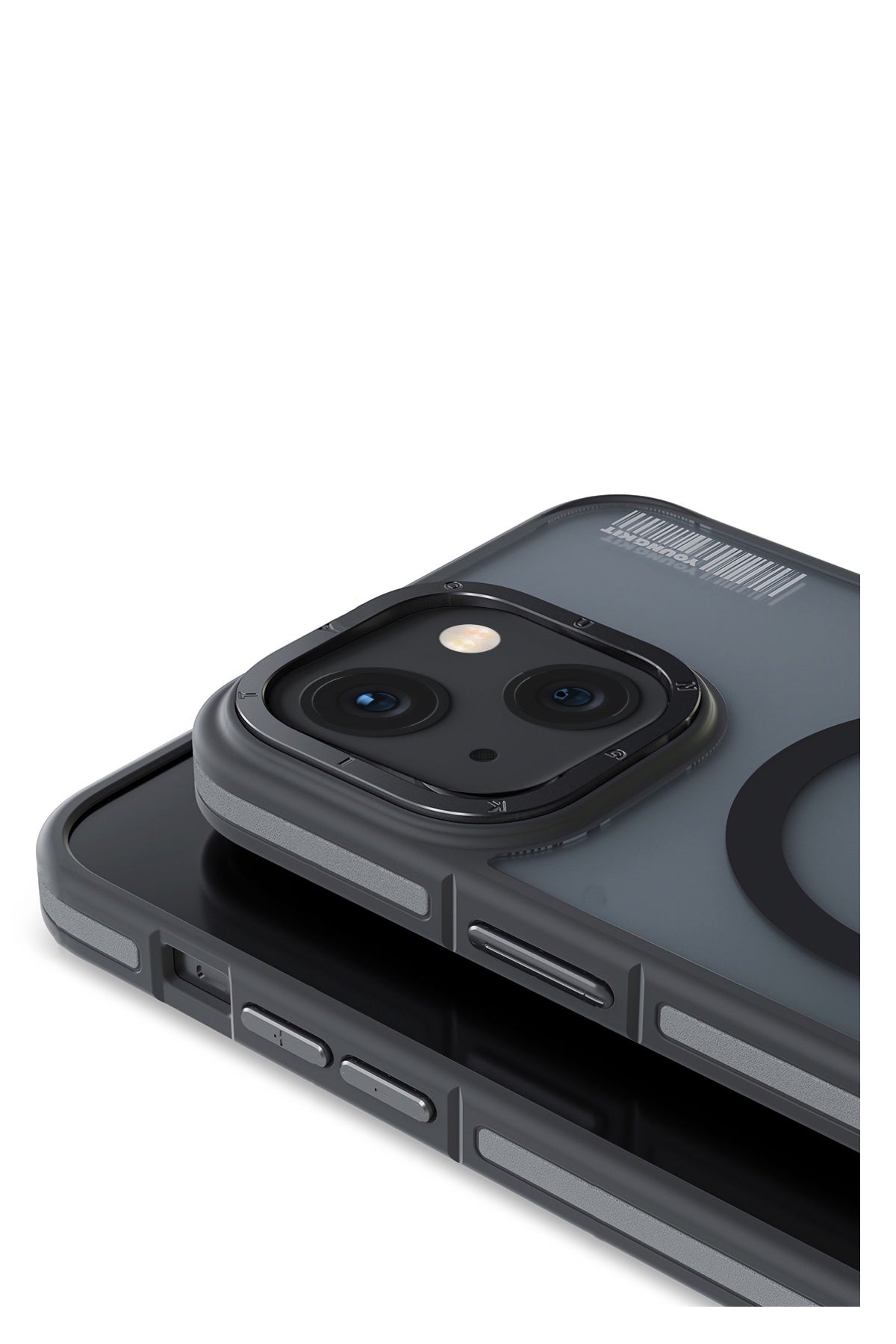 Youngkit Rock Sand Skin iPhone 15 Plus Uyumlu Magsafe Siyah Kılıf  Youngkit
