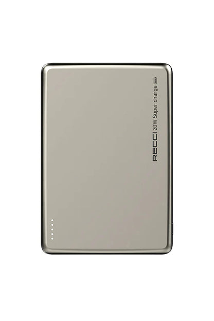 Recci Magsafe PD Hızlı Şarj Özellikli Powerbank 15W 4900mAh Titanium Gold