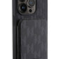 Karl Lagerfeld iPhone 15 Pro Max Uyumlu Saffiano Standlı Kartlıklı Kılıf Siyah