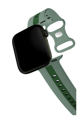 Apple Watch Uyumlu Dual Silikon Kordon Sage  bikordon