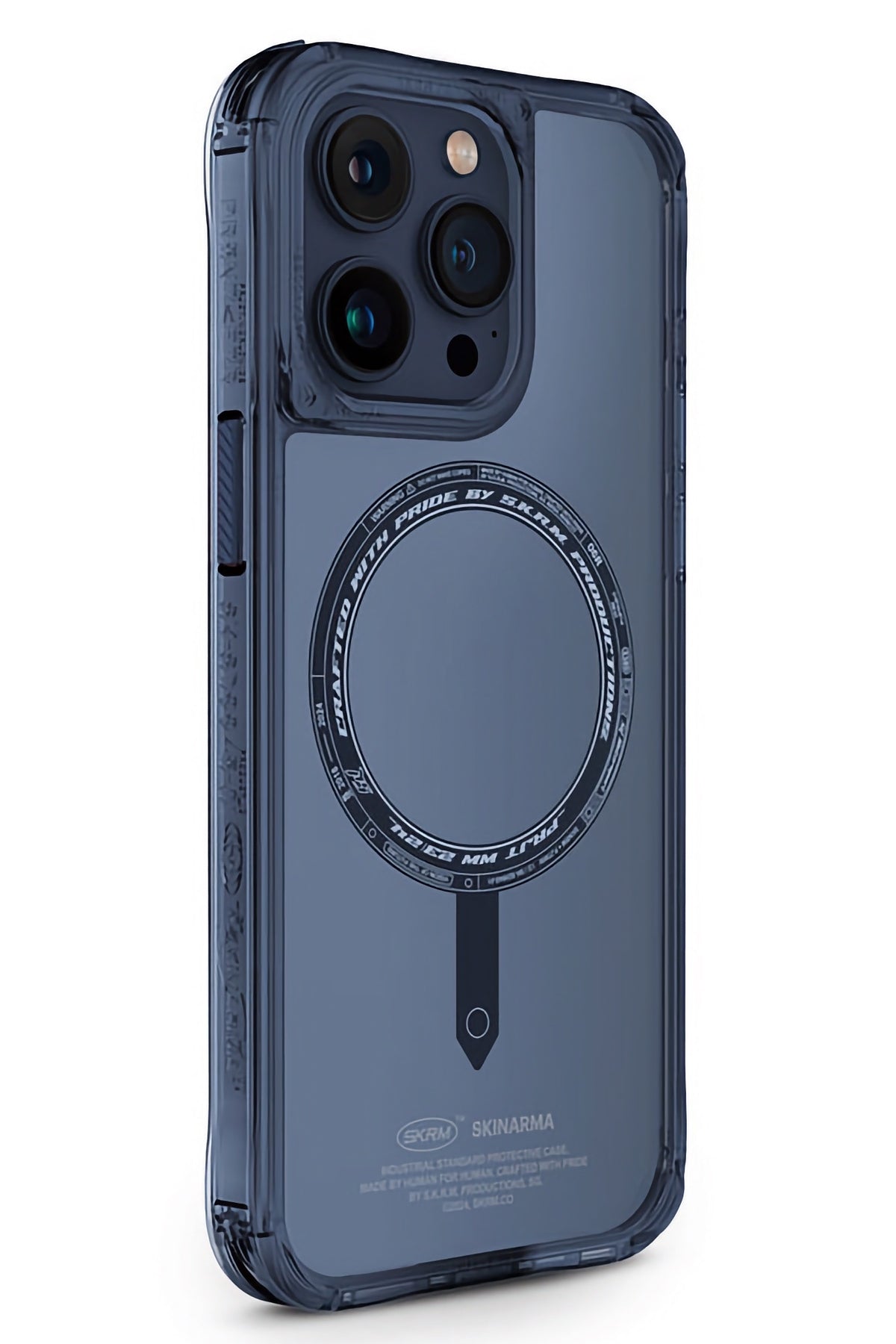 SkinArma iPhone 15 Pro Uyumlu Saıdo Kado Kartlıklı Standlı Kılıf Mavi  SkinArma