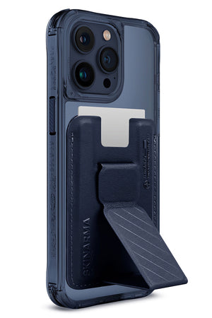 SkinArma iPhone 15 Pro Max Uyumlu Saıdo Kado Kartlıklı Standlı Kılıf Mavi  SkinArma