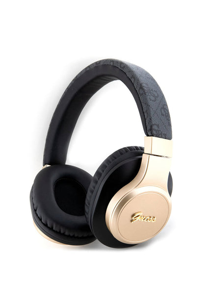 Guess Script Gold Kulak Üstü Bluetooth 5.3 Kulaklık Siyah