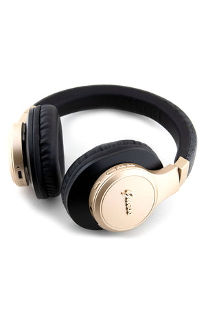 Guess Script Gold On-Ear Bluetooth 5.3 Headphones Black 