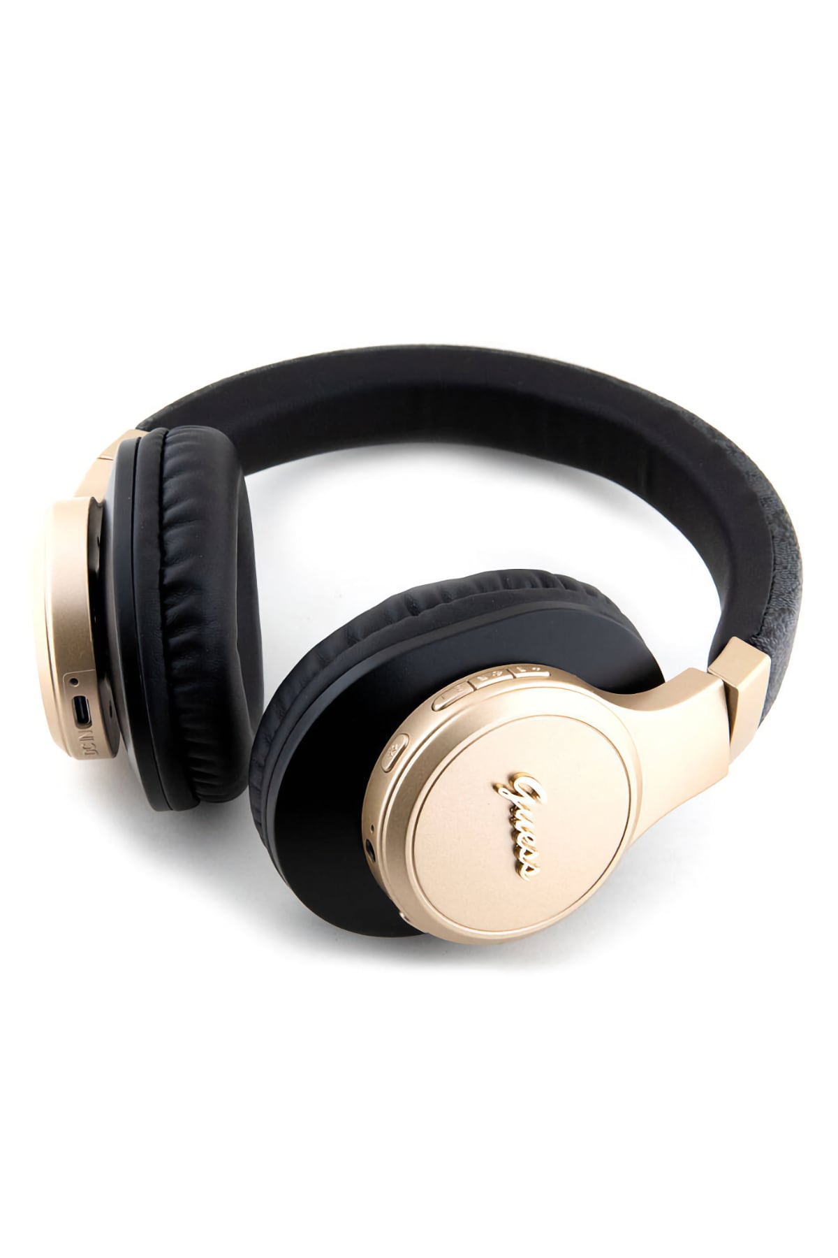 Guess Script Gold Kulak Üstü Bluetooth 5.3 Kulaklık Siyah  Guess