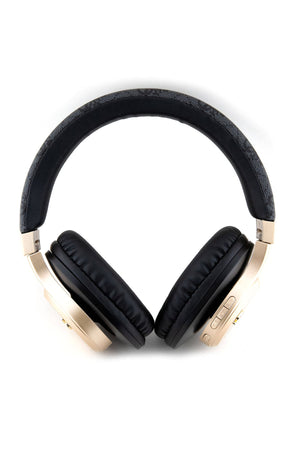 Guess Script Gold Kulak Üstü Bluetooth 5.3 Kulaklık Siyah  Guess
