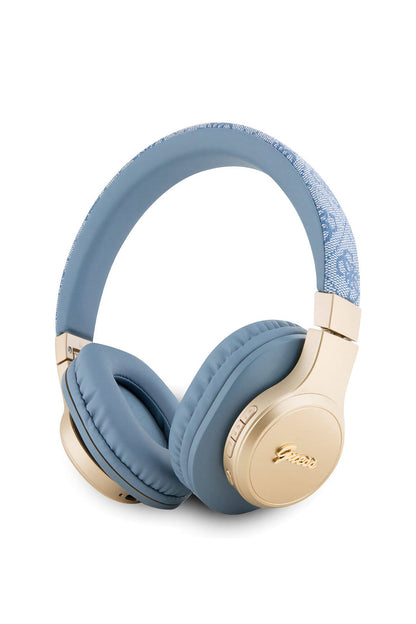 Guess Script Gold On-Ear Bluetooth 5.3 Headphones Blue 