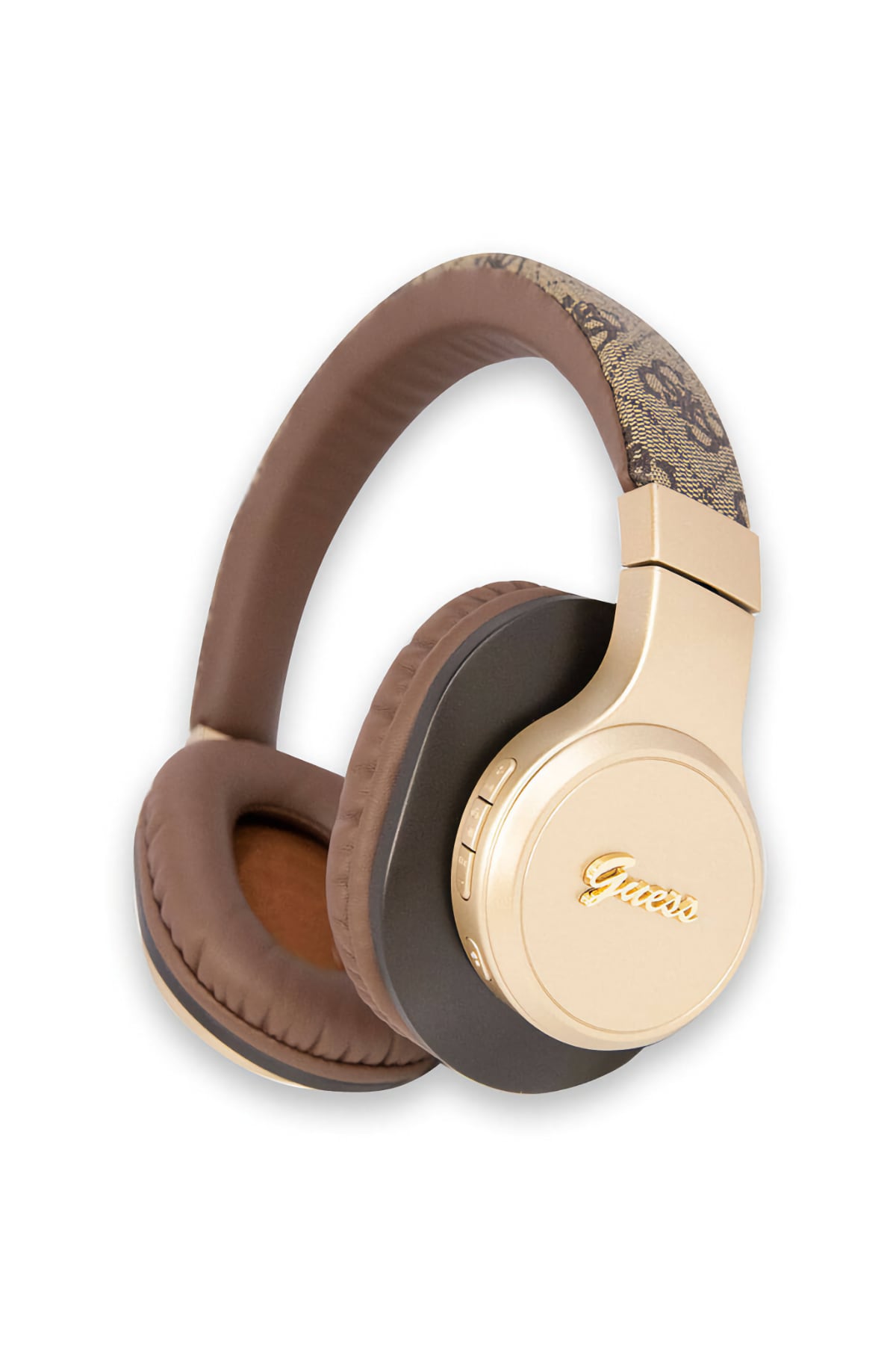 Guess Script Gold Kulak Üstü Bluetooth 5.3 Kulaklık Kahverengi  Guess
