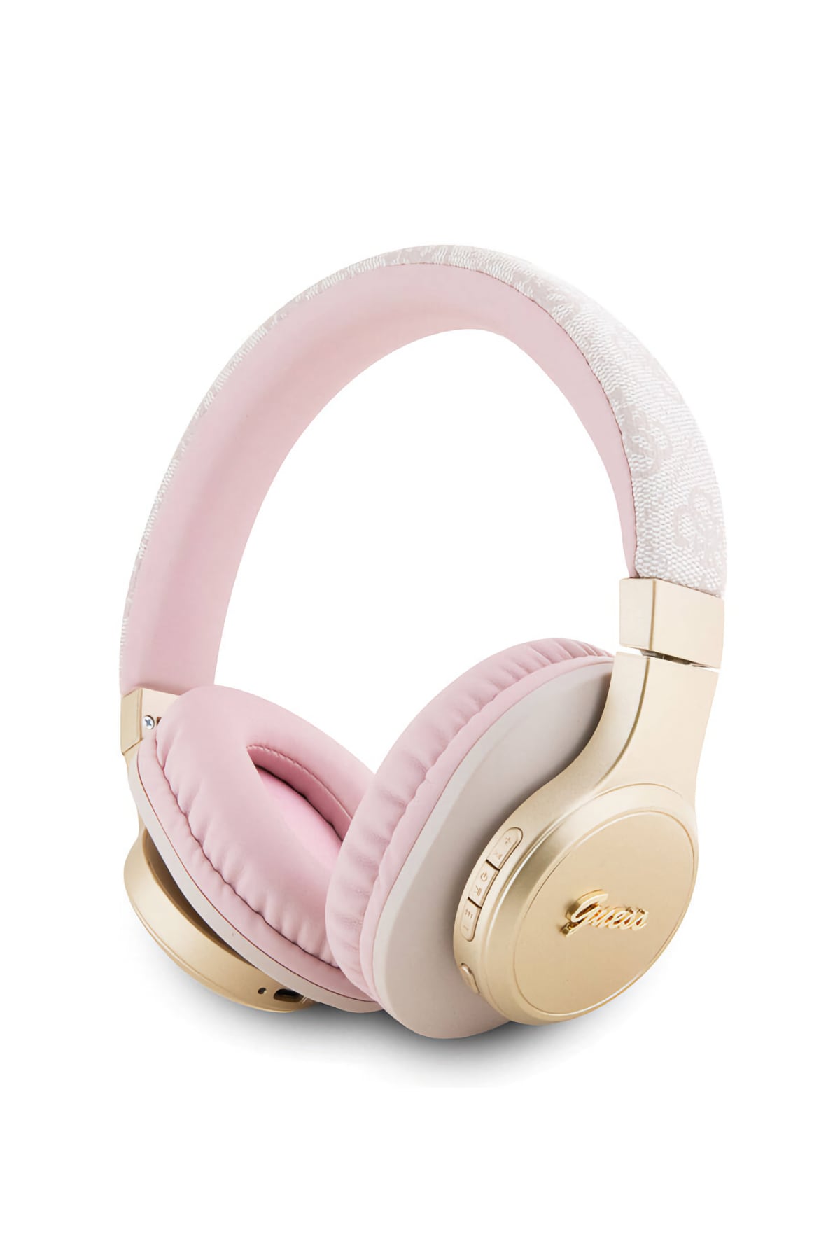 Guess Script Gold On-Ear Bluetooth 5.3 Headphones Pink 