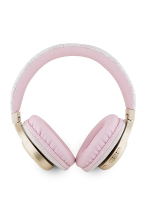 Guess Script Gold Kulak Üstü Bluetooth 5.3 Kulaklık Pembe  Guess
