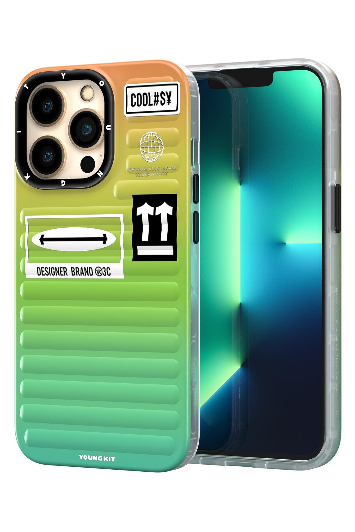 Youngkit Secret Color iPhone 14 Pro Yeşil Kılıf