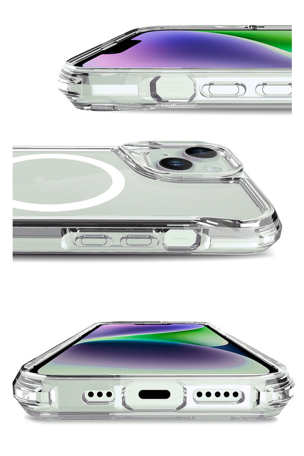 Artoncase Apple iPhone 15 Plus Magsafe Uyumlu Shield Şeffaf Kılıf Artoncase