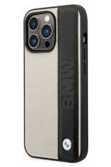 Apple iPhone 14 Pro uyumlu BMW Lisanslı Beige Signature Kılıf