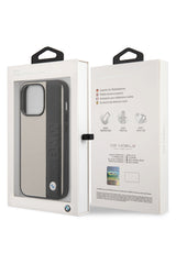 Apple iPhone 14 Pro uyumlu BMW Lisanslı Beige Signature Kılıf