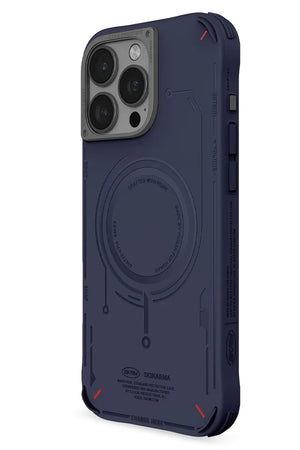 Skinarma Mecha iPhone 16 Pro Magsafe Uyumlu Kılıf Mavi  SkinArma