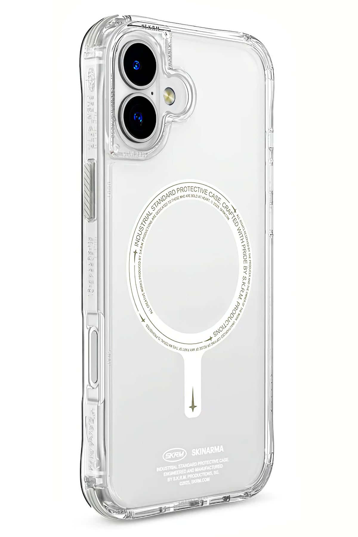 Skinarma Saido Niteglow iPhone 16 Plus Magsafe Uyumlu Kılıf Şeffaf Fosforlu  SkinArma