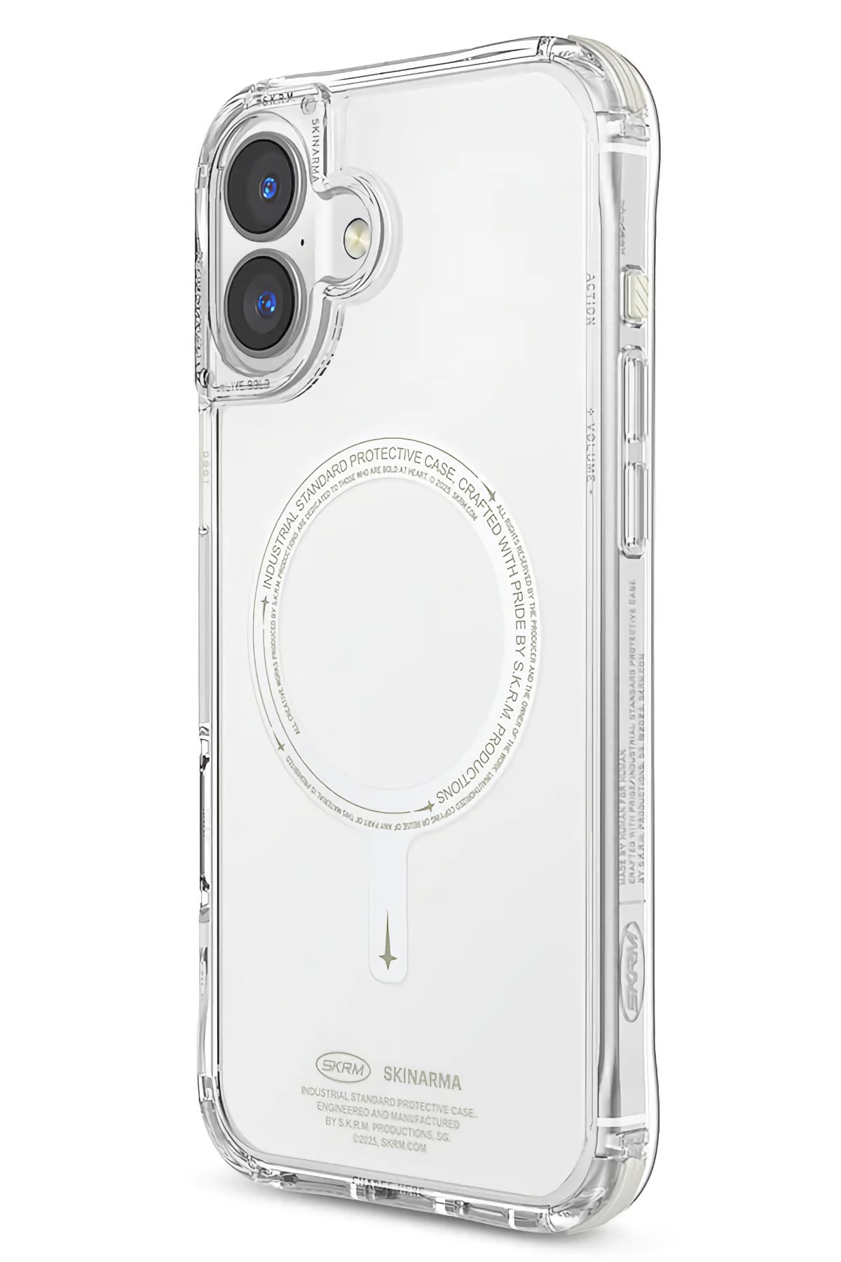 Skinarma Saido Niteglow iPhone 16 Plus Magsafe Uyumlu Kılıf Şeffaf Fosforlu  SkinArma