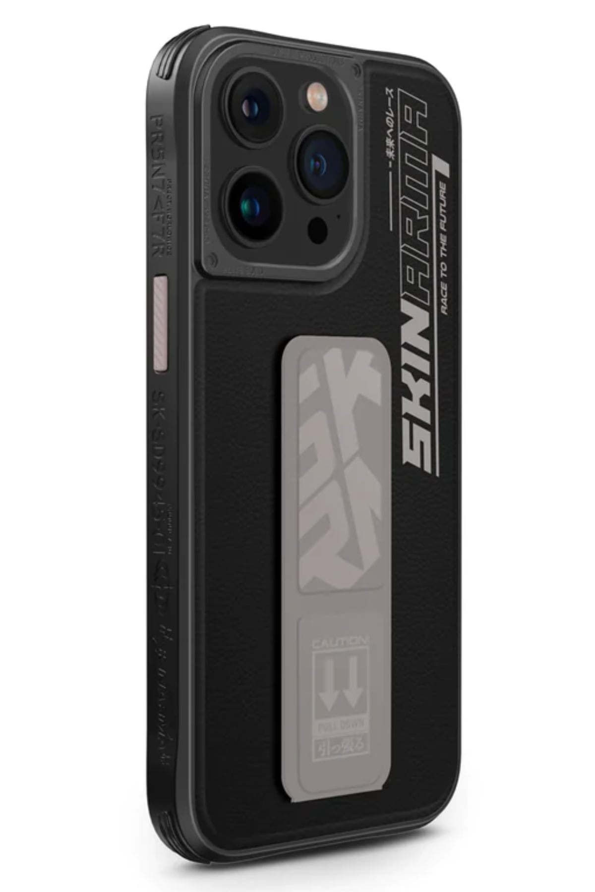 SkinArma Slate iPhone 15 Pro Uyumlu Standlı Kılıf Gri  SkinArma