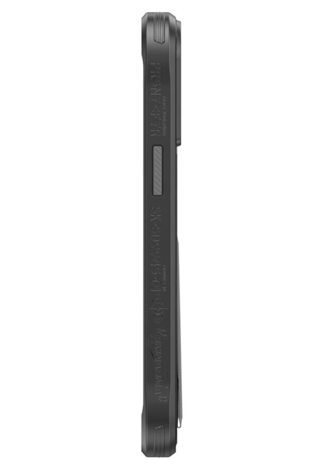 SkinArma Slate iPhone 15 Pro Uyumlu Standlı Kılıf Gri  SkinArma