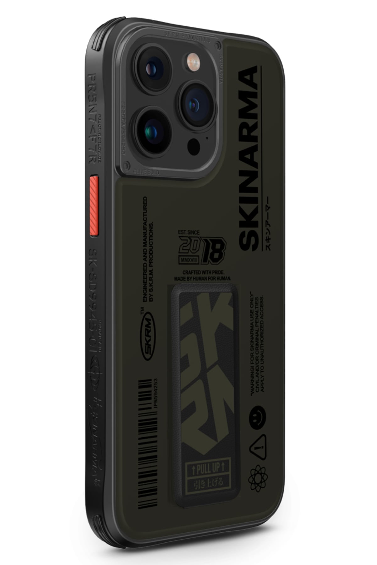 SkinArma Spunk iPhone 15 Pro Uyumlu Standlı Kılıf Haki  SkinArma