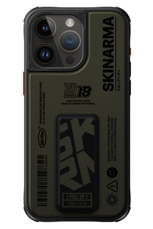 SkinArma Spunk iPhone 15 Pro Max Compatible Case with Stand Khaki 