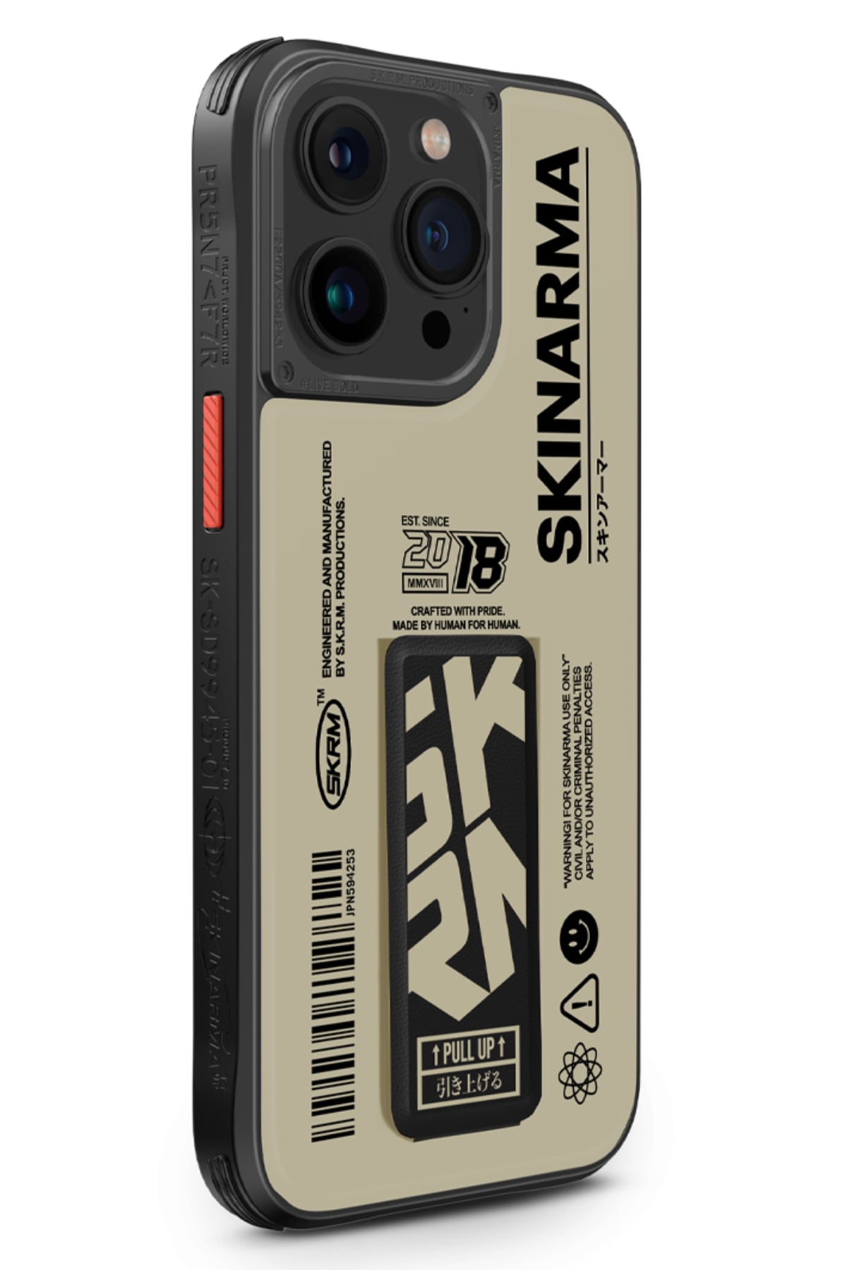 SkinArma Spunk iPhone 15 Pro Max Uyumlu Standlı Kılıf Krem  SkinArma
