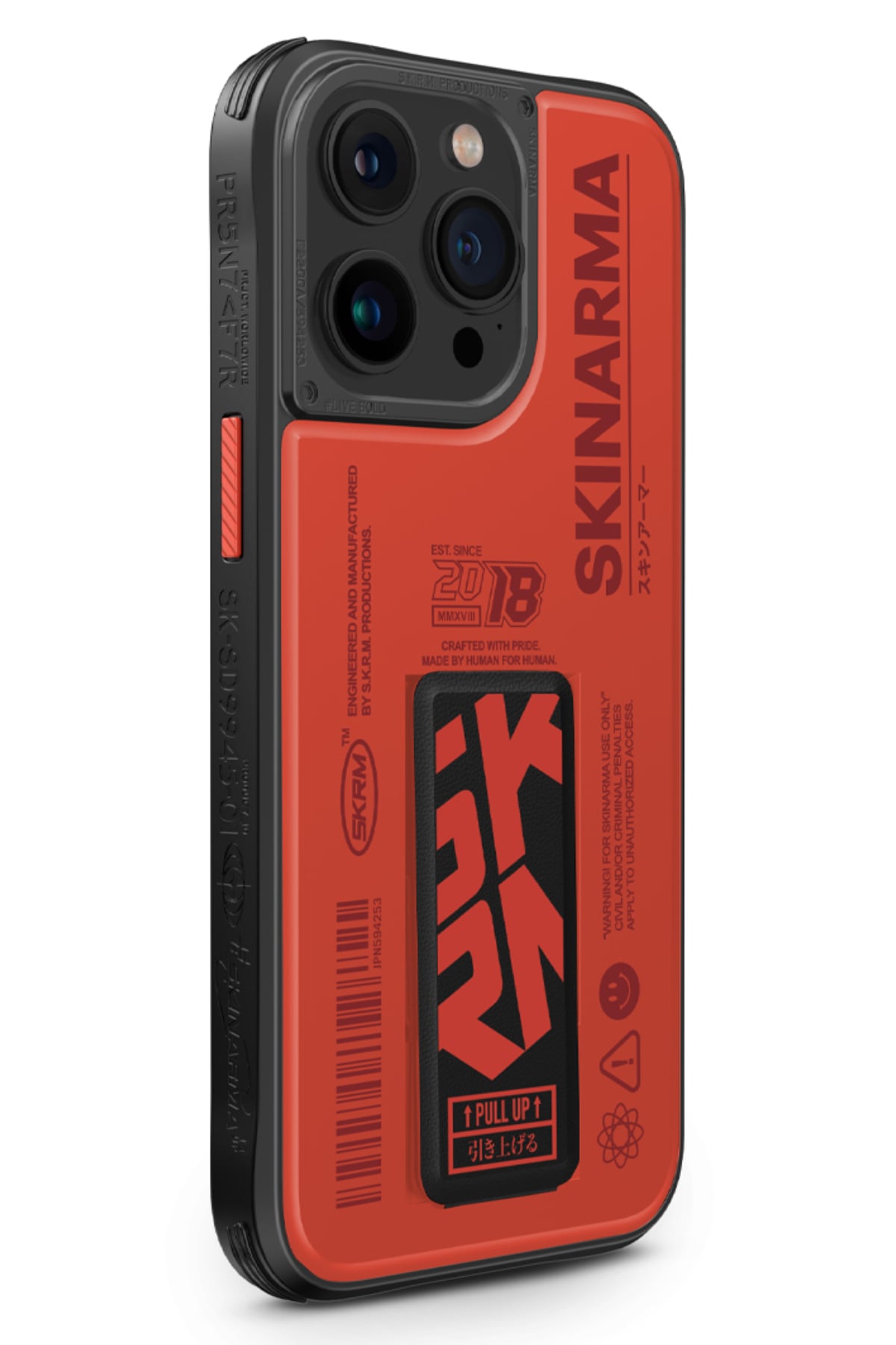 SkinArma Spunk iPhone 15 Pro Uyumlu Standlı Kılıf Turuncu  SkinArma