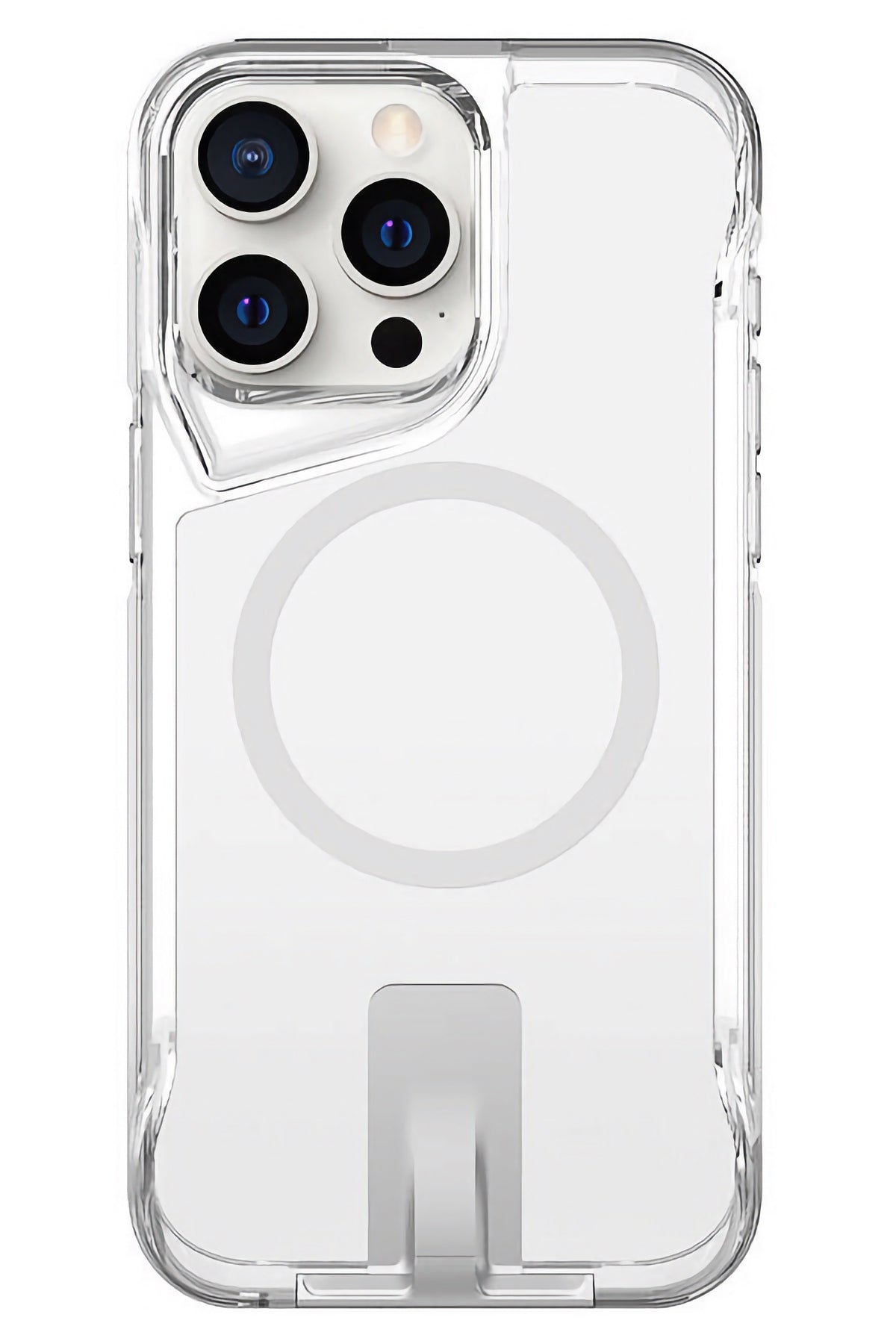 Artoncase Shield Apple iPhone 15 Pro Magsafe Uyumlu Gizli Standlı Şeffaf Kılıf Artoncase
