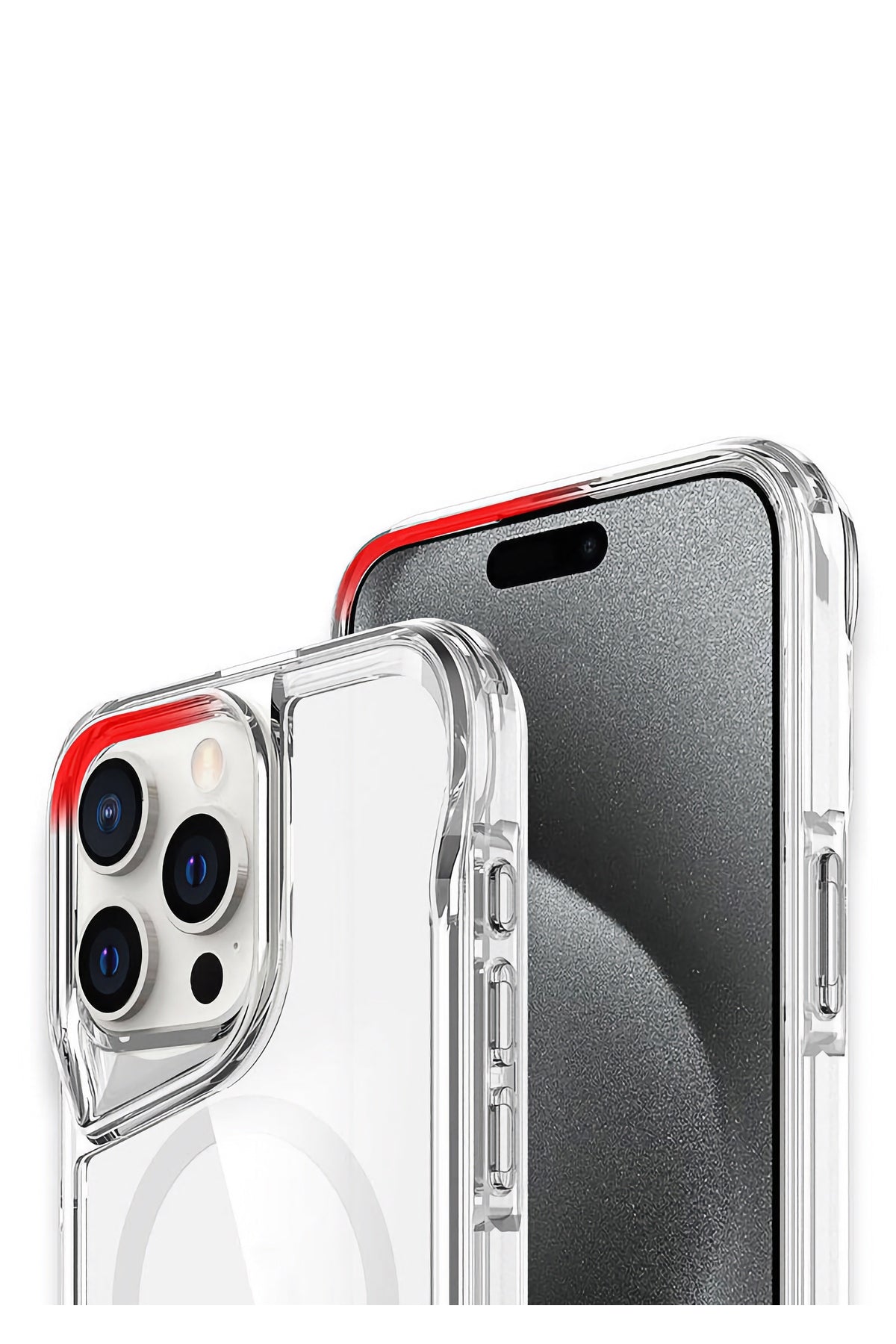 Artoncase Shield Apple iPhone 15 Pro Magsafe Uyumlu Gizli Standlı Şeffaf Kılıf Artoncase