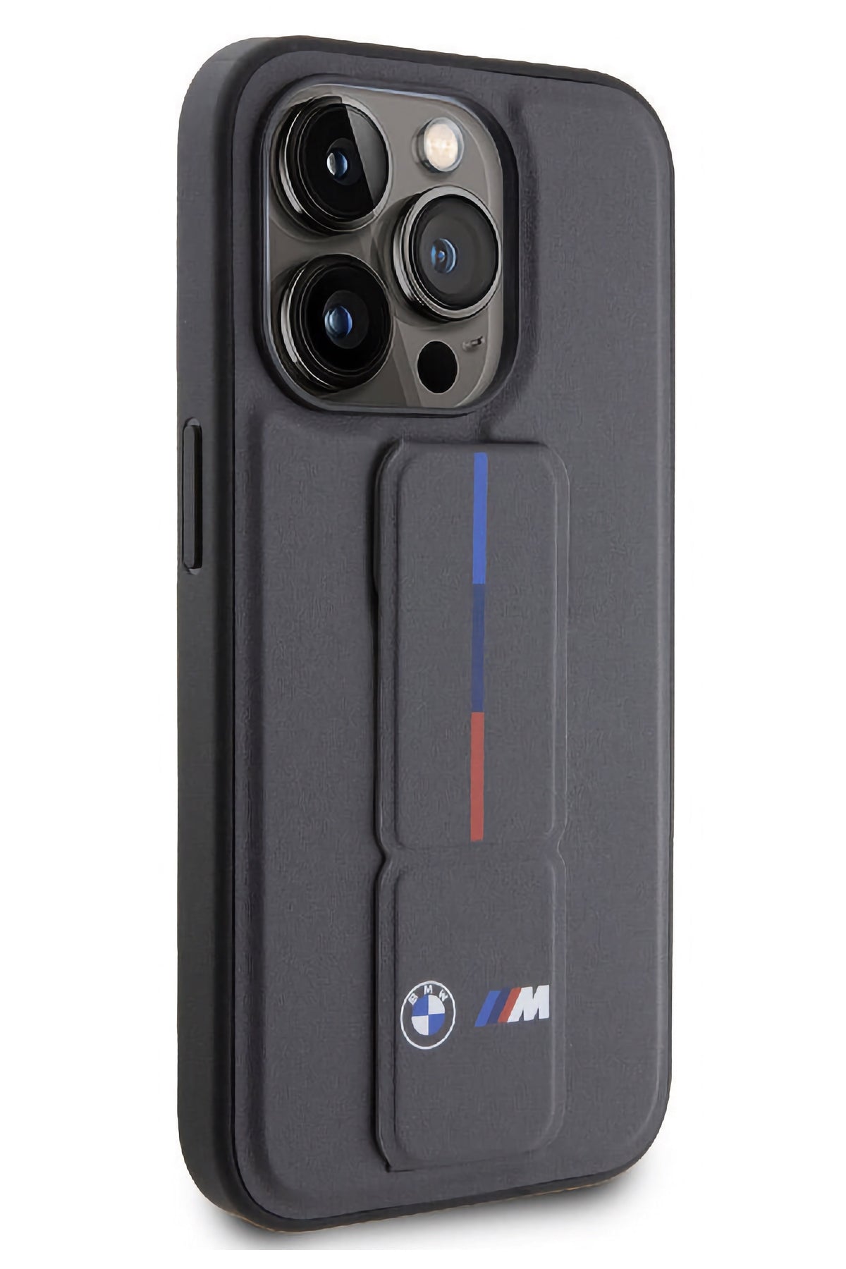 Apple iPhone 15 Pro uyumlu BMW Standlı Kılıf Gri  BMW