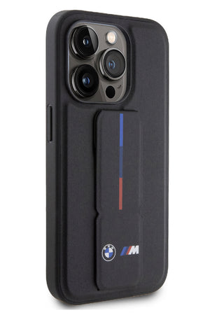 Apple iPhone 15 Pro Max uyumlu BMW Standlı Kılıf Siyah  BMW