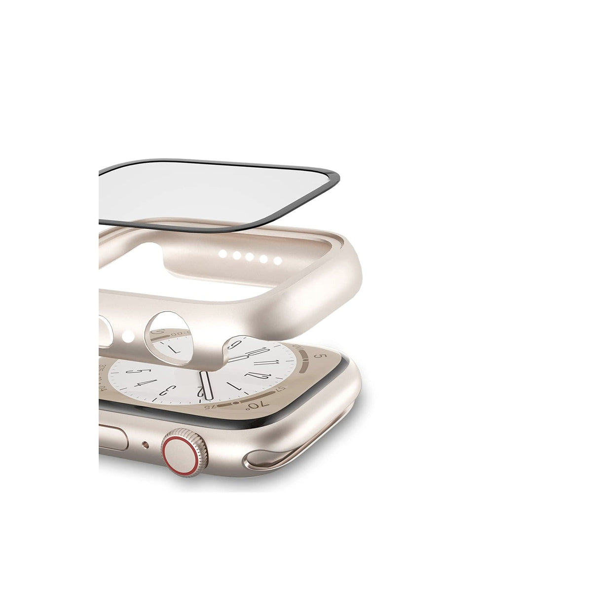 Apple Watch Uyumlu Ekran Koruyucu Kasa Starlight  bikordon