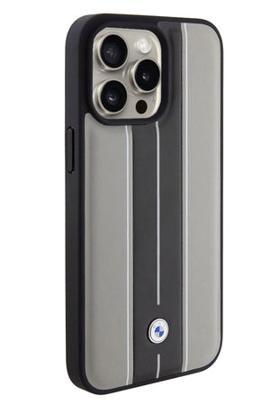 Apple iPhone 15 Pro Max Magsafe uyumlu BMW Lisanslı Stripe Kılıf  BMW